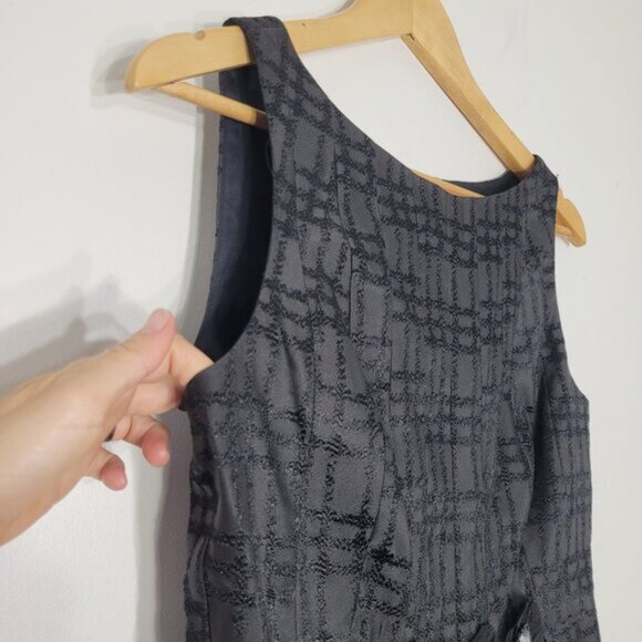 Max Cleo Women's Black Sleeveless Pleated Knee-Length Fit Flare Dress Size 8 - Picture 5 of 11